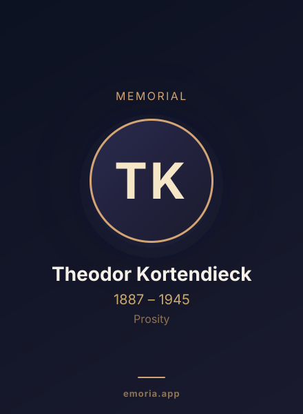 Memorial portrait of Theodor Kortendieck