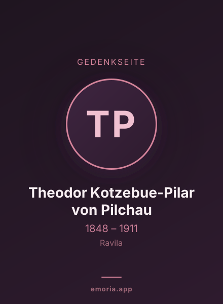 Gedenkportrait von Theodor Kotzebue-Pilar von Pilchau
