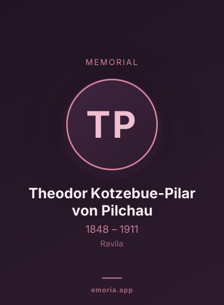 Memorial portrait of Theodor Kotzebue-Pilar von Pilchau