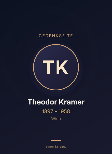 Gedenkportrait von Theodor Kramer