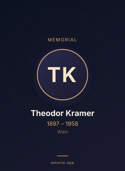 Memorial portrait of Theodor Kramer