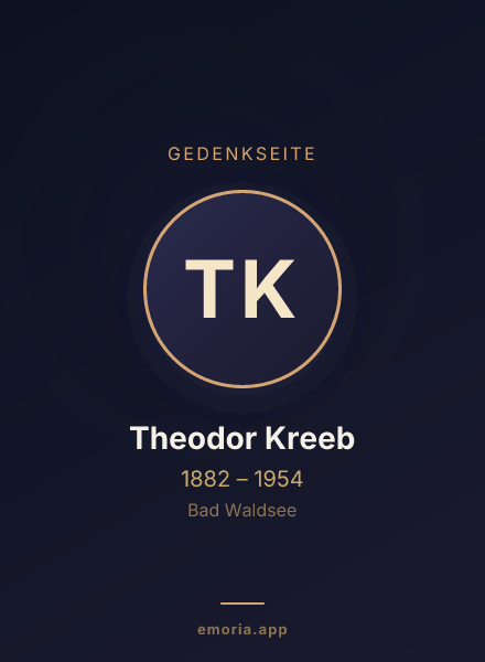 Gedenkportrait von Theodor Kreeb