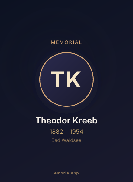 Memorial portrait of Theodor Kreeb
