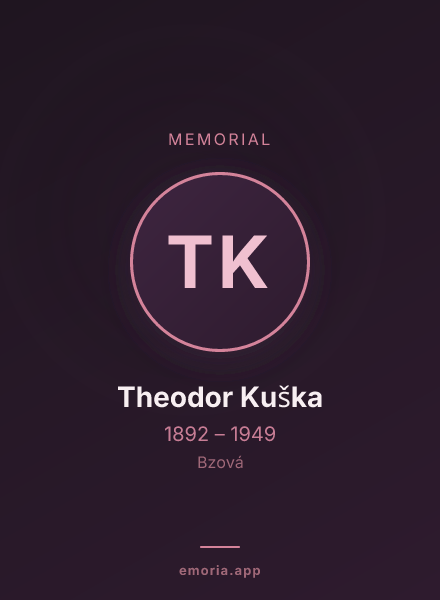 Memorial portrait of Theodor Kuška