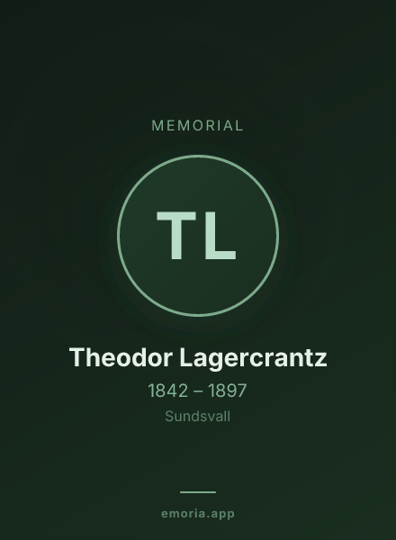 Memorial portrait of Theodor Lagercrantz