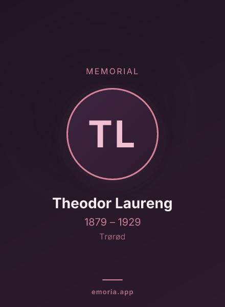Memorial portrait of Theodor Laureng