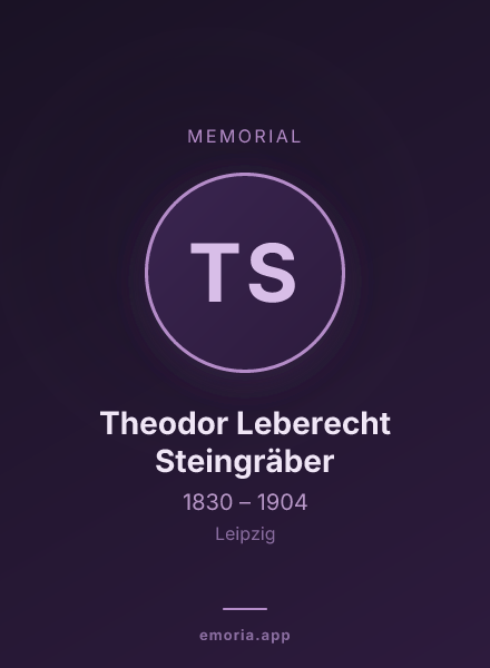 Memorial portrait of Theodor Leberecht Steingräber