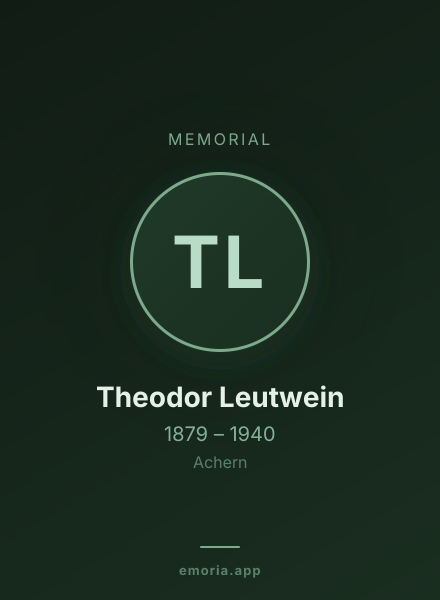 Memorial portrait of Theodor Leutwein
