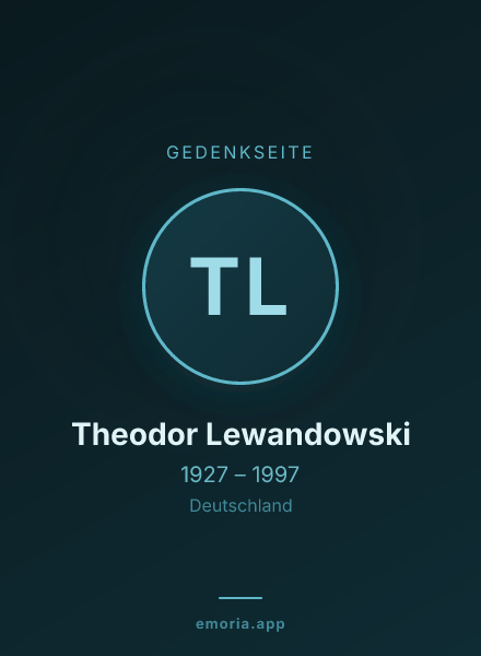 Gedenkportrait von Theodor Lewandowski
