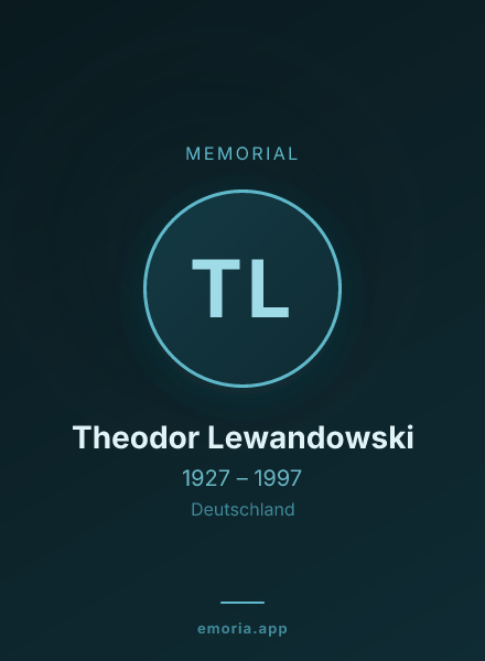 Memorial portrait of Theodor Lewandowski