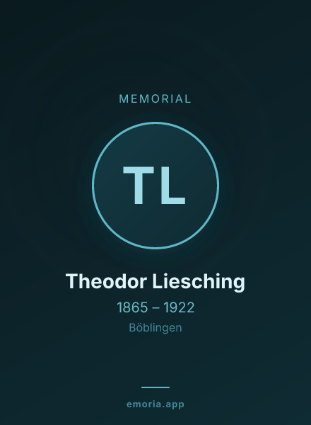 Memorial portrait of Theodor Liesching