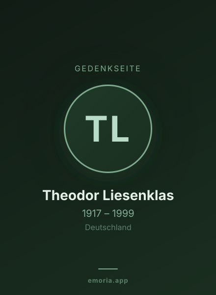 Gedenkportrait von Theodor Liesenklas