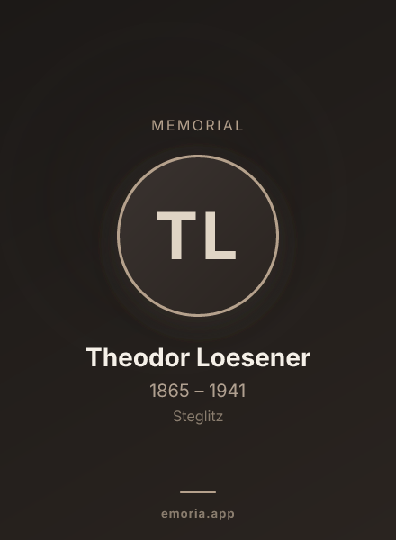 Memorial portrait of Theodor Loesener