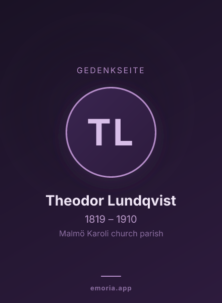 Gedenkportrait von Theodor Lundqvist