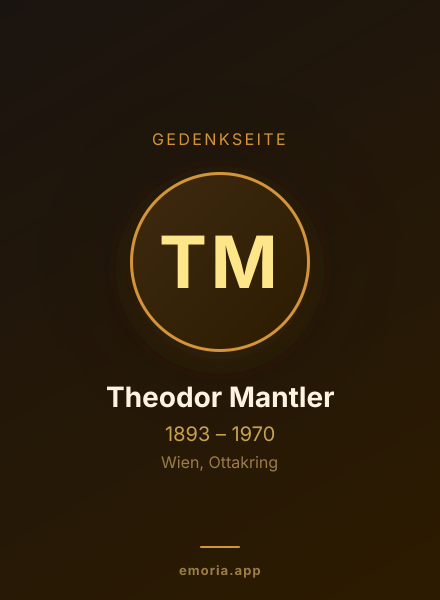 Gedenkportrait von Theodor Mantler