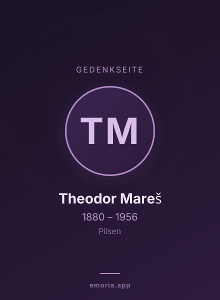 Gedenkportrait von Theodor Mareš