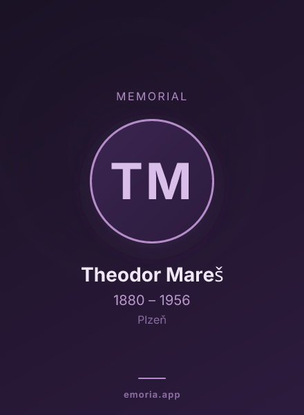 Memorial portrait of Theodor Mareš