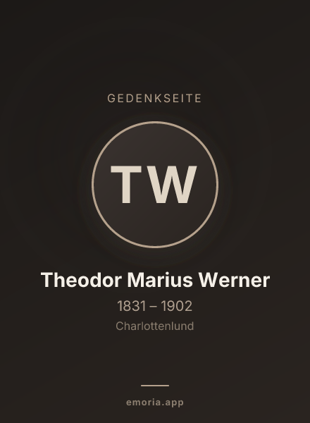 Gedenkportrait von Theodor Marius Werner