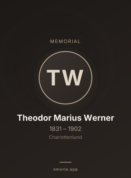 Memorial portrait of Theodor Marius Werner