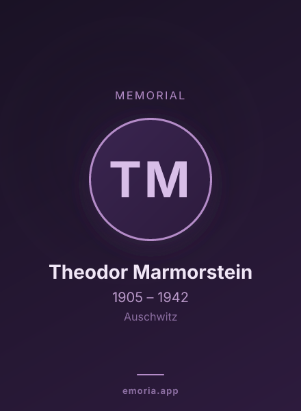 Memorial portrait of Theodor Marmorstein