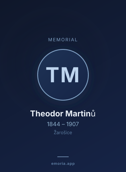 Memorial portrait of Theodor Martinů
