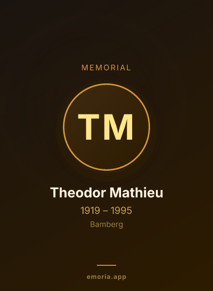 Memorial portrait of Theodor Mathieu