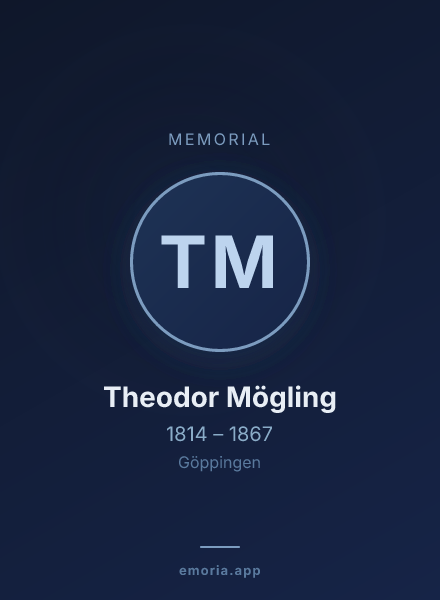 Memorial portrait of Theodor Mögling