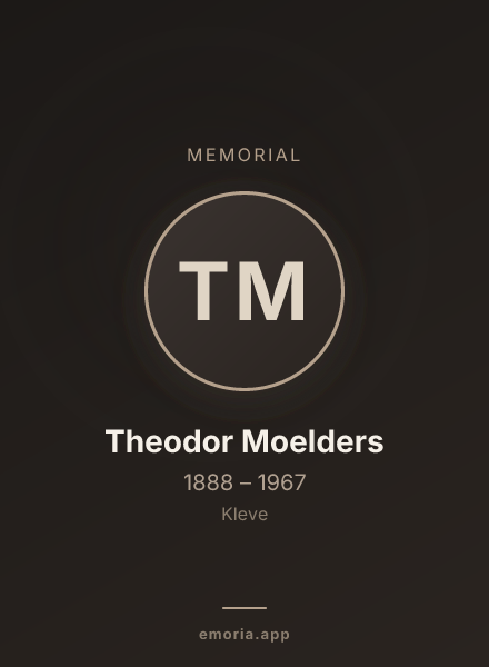 Memorial portrait of Theodor Moelders