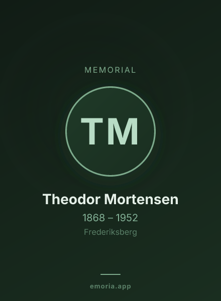 Memorial portrait of Theodor Mortensen