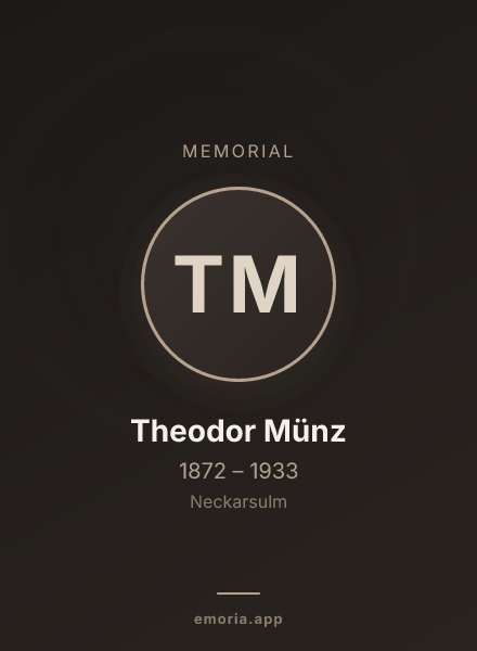 Memorial portrait of Theodor Münz