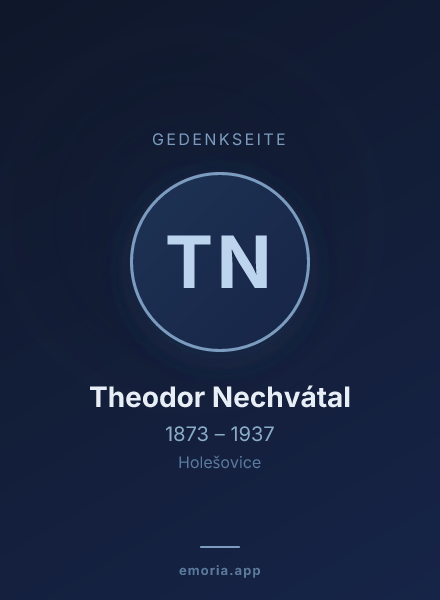 Gedenkportrait von Theodor Nechvátal