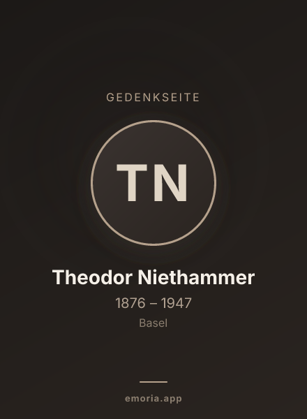 Gedenkportrait von Theodor Niethammer