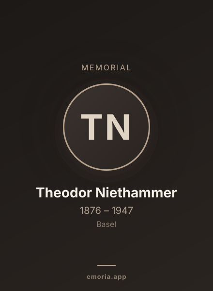 Memorial portrait of Theodor Niethammer