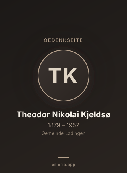 Gedenkportrait von Theodor Nikolai Kjeldsø