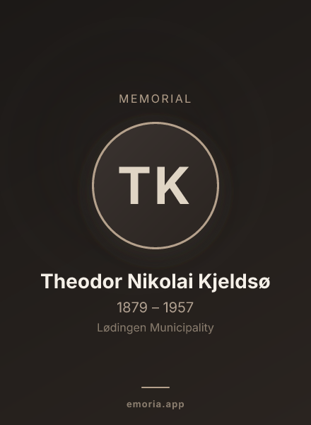 Memorial portrait of Theodor Nikolai Kjeldsø