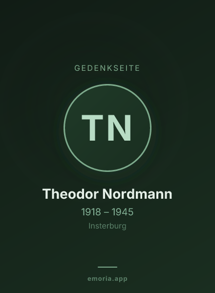 Gedenkportrait von Theodor Nordmann