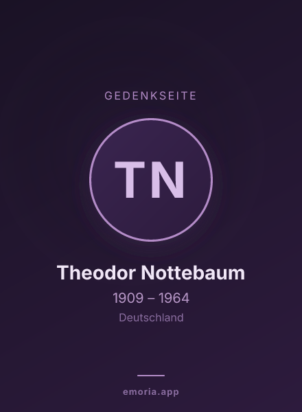 Gedenkportrait von Theodor Nottebaum