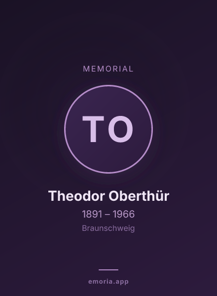 Memorial portrait of Theodor Oberthür