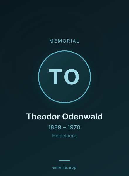 Memorial portrait of Theodor Odenwald