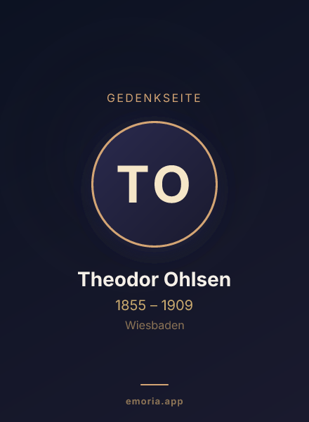 Gedenkportrait von Theodor Ohlsen