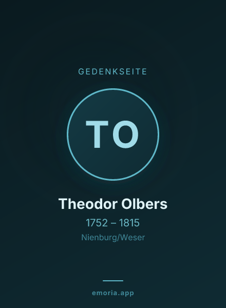 Gedenkportrait von Theodor Olbers