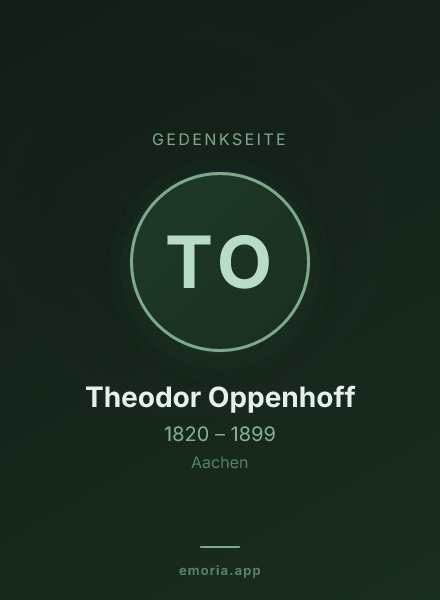Gedenkportrait von Theodor Oppenhoff