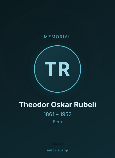 Memorial portrait of Theodor Oskar Rubeli