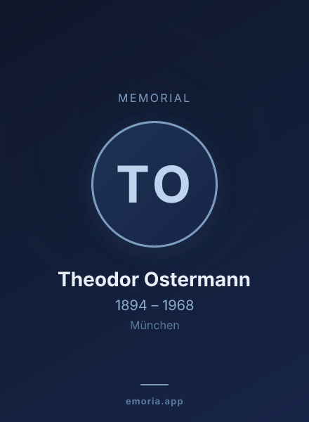 Memorial portrait of Theodor Ostermann