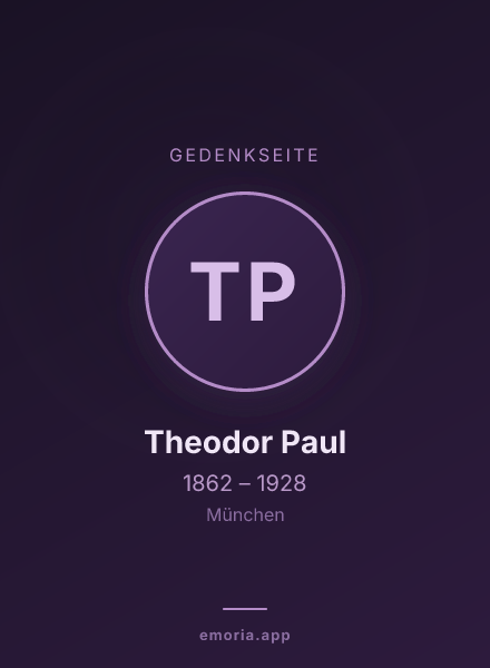 Gedenkportrait von Theodor Paul