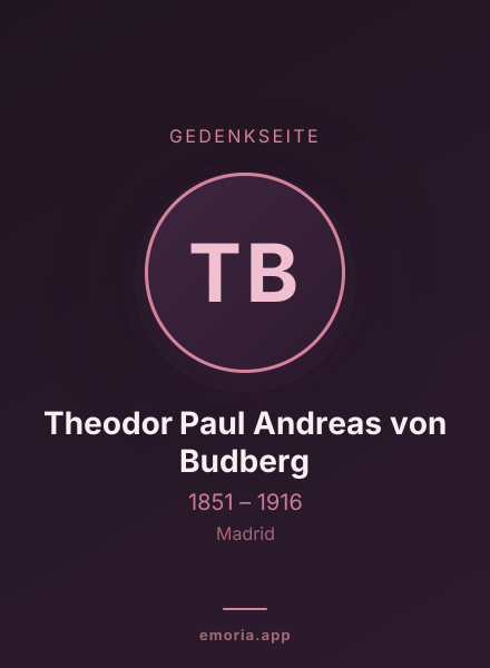 Gedenkportrait von Theodor Paul Andreas von Budberg