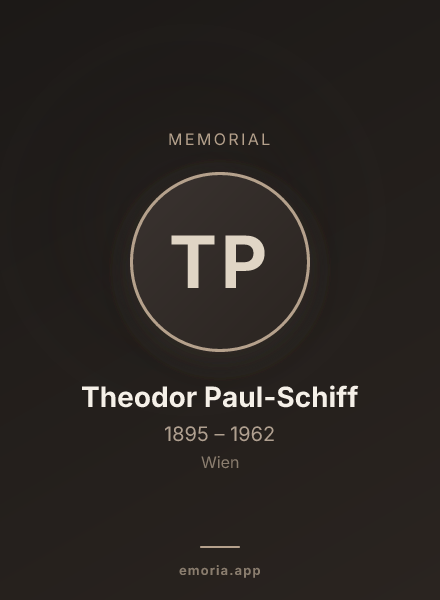 Memorial portrait of Theodor Paul-Schiff