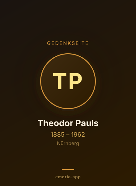 Gedenkportrait von Theodor Pauls