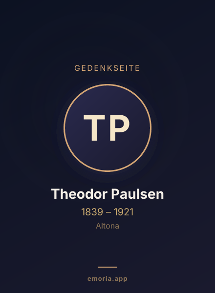 Gedenkportrait von Theodor Paulsen