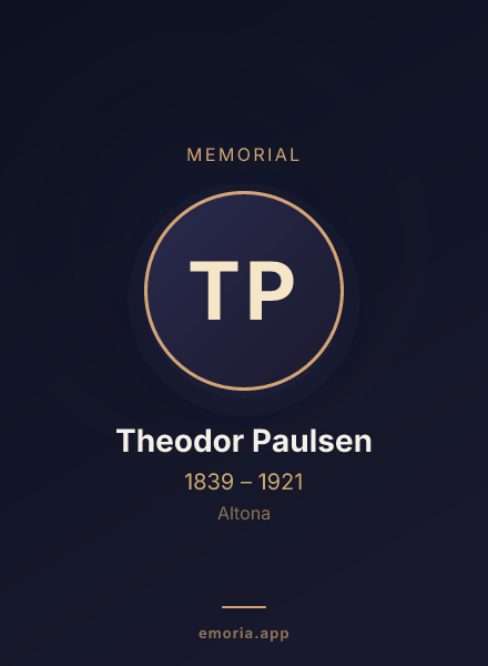 Memorial portrait of Theodor Paulsen